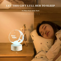 Support de lampe LED DIY Super Flow, Veilleuse LED 3D en ABS Acrylique Noir, Support de lampe LED 3D avec base tactile pour Noël et Halloween
