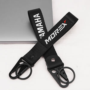 Llavero Corto Personalizado con Logotipo Bordado, Cordón para Motocicleta con Gancho de Águila - Product Image 1