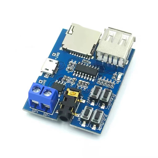 MP3 Nondestructive Decoder Board with Built-in Power Amplifier Mp3 Module Mp3 Decoder TF Card U Disk Decoding Player