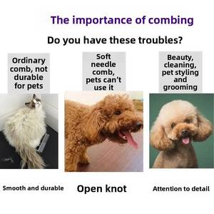Pettine Multifunzione per Toelettatura Animali Domestici, Spazzola a Denti Fini e Densi per Sciogliere Nodi e Lisciare il Pelo di Cani a Pelo Lungo, Teddy, Poodle, Gattini e Cuccioli - Product Image 6