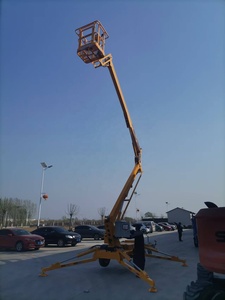 <span class=keywords><strong>TUHE</strong></span> 50ft 16m Boom LIft Aérienne Seau Électrique Homme Ascenseur Remorquage Derrière Remorque Monté Articulé Cherry Picker pour l'Usage Bâtiment - Product Image 4