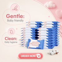 Lingettes humides jetables pour bébé, écologiques, antibactériennes, extra douces, non tissées, pour le nettoyage des mains et de la bouche, portables, pour toute la famille