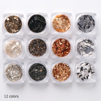 Paillettes de Mica 3D hiver, coquille irrégulière, Paillette, décoration Nail Art, paillettes, pierre de Mica, bricolage, manucure, accessoires, fournitures