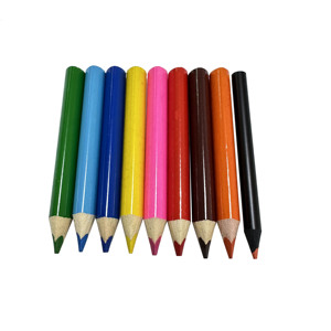 Jumbo Kích thước nửa Chiều dài bút chì màu 1cm Độ Dày 8.8cm tam giác tròn & Mô hình lục giác cho các trường học sử dụng - Product Image 2