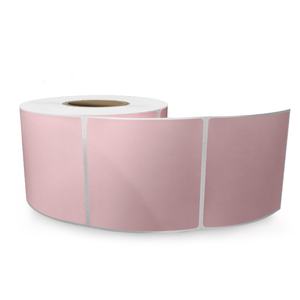 Etiqueta Adhesiva de Papel Semibrillante de Color Rosa Personalizado, Tamaño 4x4, 100x100mm, Etiqueta de Envío de Transferencia Térmica - Product Image 2
