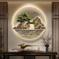 Art mural LED direct usine pour salon, peinture décorative en porcelaine cristalline anti-UV, effet diamant, pour la maison