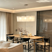 Lineare Mehrfarbige Acryl-Pendelleuchte Rechteckige Hängelampe für Esszimmer Küche Villa Wohnbeleuchtung