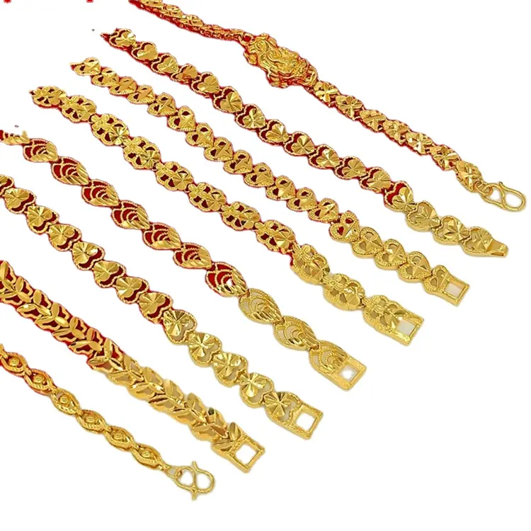 Kuaishou source stall hot selling love ladies bracelet sand gold fashion gold plated jewelry wholesale