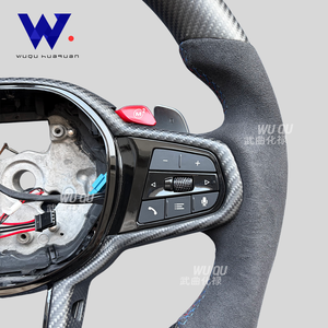 Volante Deportivo LED de Fibra de Carbono Mate para Toyota <span class=keywords><strong>BMW</strong></span> F10 F20 F30 F15 F25 F07 F01 G20 G30 320 <span class=keywords><strong>525</strong></span> X3 X5 M3 M4 M6 M - Product Image 4
