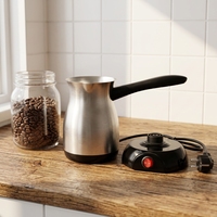 Cafetière turque en acier inoxydable, cafetière électrique anti-fuite, cafetière multifonction pour la maison