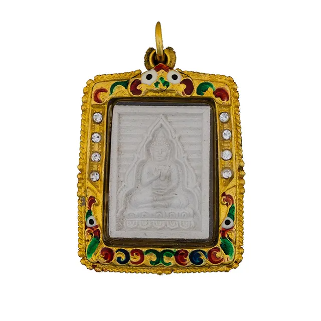 Thaïlande Amulette Collection Premium Grade Holy Thing Phra Pong Khongkhwan Wat Paknam Modèle Banchu Chedi Phutthamonthon Année 1992