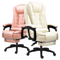 Chaise de bureau de direction ergonomique de haute qualité, design contemporain, cuir synthétique avec repose-pieds, prix bas