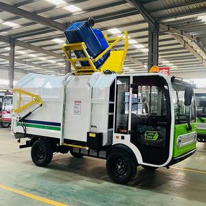 Contenedor de basura colgante de cuatro ruedas personalizado para 5 metros cúbicos, para recolección de residuos en calles y propiedades, con sistema de enganche trasero - Product Image 1