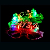 Lunettes de Nouvel An 2024 en gros, lumineuses à LED, pour fêtes, décorations de vacances et grands événements