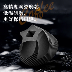 Manual Hand Crank Coffee <b>Grinder</b> Portable <b>Mini</b> Black And White Less Than 3 Cups Capacity Dry Grinding Easy To Clean - Product Image 3