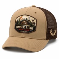 Gorra Trucker Vintage con Diseño de Ciervo y Cabra, Estilo Timber Ridge, con Malla Trasera y Cierre Ajustable, Parches Personalizados, Moda Y2K