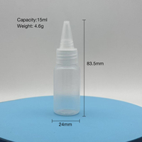 Botol Mini Tekan dengan Tutup Putar PE Transparan Berkualitas Tinggi untuk Minyak Rambut Grosir