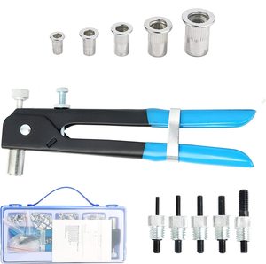 86pcs Heavy Duty Blind <strong>Rivet</strong> <strong>Nut</strong> Kit Set Riveter <strong>Nut</strong> Gun <strong>Tools</strong> Thread Hand Riveter <strong>Insert</strong> <strong>Tool</strong> with <strong>Nuts</strong> Assortment - Product Image 2