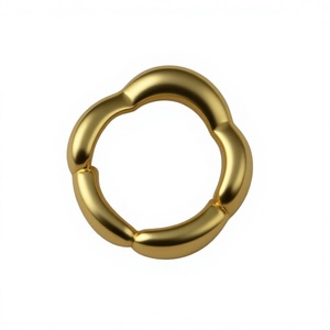 Anillo de Servilleta Moderno de Latón, Accesorio Decorativo para Mesa, Acabado Dorado, Forma Redonda, Seguro para Contacto con Alimentos, Anillos Personalizados para Servilletas y Pañuelos - Product Image 1