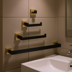 Db Luxury Bathroom <b>Hardware</b> Set Stainless Steel Brushed Finish Wall Mounted Modern Design For Hotels - Product Image 2