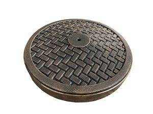 Support <span class=keywords><strong>de</strong></span> parapluie robuste 12kg Design Floral rond finition Bronze Base <span class=keywords><strong>de</strong></span> <span class=keywords><strong>Parasol</strong></span> <span class=keywords><strong>de</strong></span> jardin <span class=keywords><strong>en</strong></span> <span class=keywords><strong>fonte</strong></span> - Product Image 2