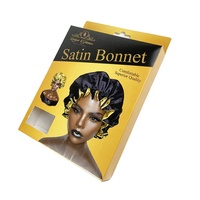 Emballage personnalisé pour bonnet, boîte de bonnet en satin pour cheveux avec logo