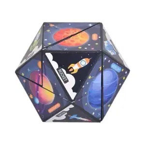 3D Farbe Infinite Flipping Drei dimensionale geometrische Denkfähigkeit Training Kinder Bausteine magische Würfel Spielzeug