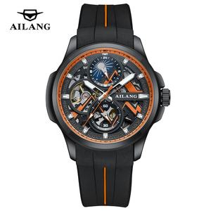 Nuovissimo Orologio Meccanico Scheletrato Sportivo e Alla Moda Ailang per Uomo con Fase Lunare Impermeabile 3ATM Personalizzabile Automatico OEM - Product Image 3