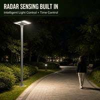 Lampu Jalan Tenaga Surya Super Terang 5000LM 200W Sudut Bodi Dapat Disesuaikan Chip LED Hemat Energi untuk Penerangan Jalan Raya, Taman, dan Lanskap