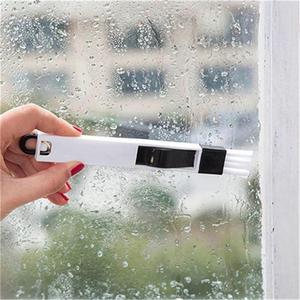 Nouveautés : Brosse de nettoyage multifonctionnelle pour fenêtres, portes et claviers, avec pelle à poussière intégrée, outils 2 en 1 - Product Image 2