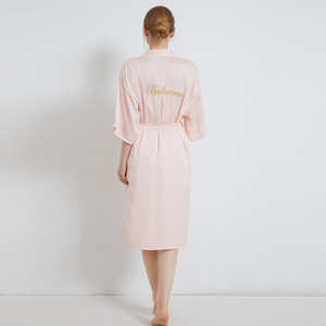 Abito in stile Kimono <span class=keywords><strong>da</strong></span> donna di lusso all'ingrosso con maniche Logo personalizzato nero termico abito <span class=keywords><strong>da</strong></span> sposa con cintura per occasioni notturne - Product Image 6