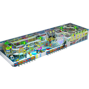 สนามเด็กเล่นในร่มธีมมหาสมุทร 84 ตร.ม. ได้รับมาตรฐาน CE, บ่อบอล สไลเดอร์ หอคอยแมงมุม พื้นที่เล่นนุ่มนิ่ม ขนาด 14*6*3 ม. 900 ตร.ฟุต - Product Image 3