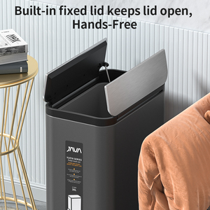 Opción de fábrica personalizada 30 <span class=keywords><strong>litros</strong></span>/7,9 galones de acero inoxidable <span class=keywords><strong>Pedal</strong></span> <span class=keywords><strong>cubo</strong></span> de <span class=keywords><strong>basura</strong></span> <span class=keywords><strong>con</strong></span> alas de cierre suave cubos de <span class=keywords><strong>basura</strong></span> de estructura superior abierta - Product Image 3