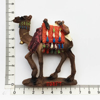 Personnalisé 2D relief peinture Egypte Souvenir Chameau Pyramide Flatback repère touristique cadeau Résine Réfrigérateur Aimant