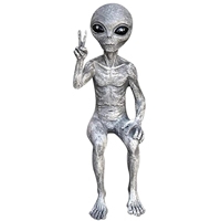 Décoration d'intérieur, artisanat en résine, modèle d'extraterrestre, statue d'extraterrestre en résine amusante, décoration de jardin et de maison, artisanat de jardin, ensembles cadeaux