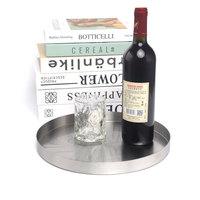 Plateaux de rangement ronds en acier inoxydable de luxe, modernes et minimalistes, avec finition dorée, pour la maison, l'hôtel, le salon, la vaisselle et la décoration