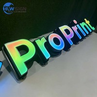 Enseigne lumineuse à lettres canal LED RVB couleur pleine, fabriquée sur mesure par le fabricant d'origine, pour entreprises