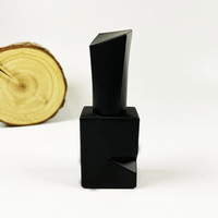 Flacon de vernis à ongles noir opaque Whoselase 10 ml avec bouchon et pinceau pour base et couche de finition