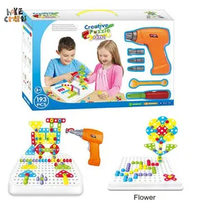 Best sale plastic 3d toys Kids game activities center fashion drilling screw puzzles safe toys