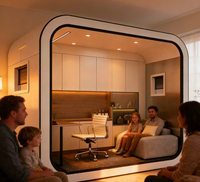 Cabane modulaire préfabriquée durable en forme de pomme pour le camping en plein air, l'hébergement dans les stations balnéaires, vente en gros