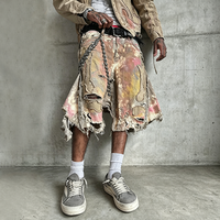 Shorts en jean élastiques YSJY pour hommes, style streetwear, avec logo personnalisé, effet usé, en denim ou camouflage