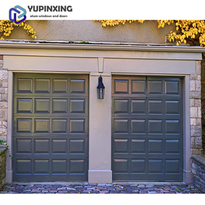 Villa Verre trempé <span class=keywords><strong>2</strong></span> <span class=keywords><strong>voitures</strong></span> 16x10 Aluminium Double 8x7 Chêne blanc Luxe pleine vue commerciale Double <span class=keywords><strong>porte</strong></span> de <span class=keywords><strong>garage</strong></span> aérienne - Product Image 1