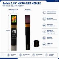 Pantalla Micro OLED FHD de 0.49 Pulgadas, 1920x1080, 3000/1800nits, Interfaz MIPI, para Auriculares AR Industriales