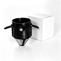 Filtre à café pliable double couche en acier inoxydable 304, compatible avec plusieurs tasses, réutilisable, portable et de qualité supérieure