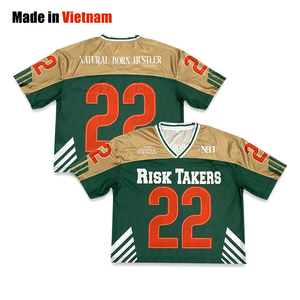 Camiseta de Fútbol Americano Unisex de Alta Calidad, Personalizada, Transpirable, Anti-UV, de Secado Rápido, Talla Grande, con Diseño de Logotipo del Equipo - Product Image 1