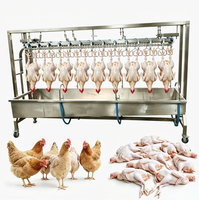 Machine automatique de saignée de poulets, machine de nettoyage de volailles suspendue pour l'équipement de traitement de la viande de volaille