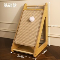 Arbre à chat de luxe en bois, griffoir vertical triangulaire, résistant à l'usure, sans éclats, à fixer au mur, protection anti-griffures pour canapé