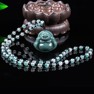<span class=keywords><strong>Pendentif</strong></span> Bouddha ventru en jade de glace bleu <span class=keywords><strong>émeraude</strong></span>, matériaux anciens, type naturel, avec certificat, collier pour homme et <span class=keywords><strong>pendentif</strong></span> pour femme - Product Image 5