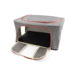 Custom Logo Clothes <strong>Storage</strong> Bins Zipper Foldable Closet Organizers <strong>Storage</strong> Containers With Reinforced <strong>Handle</strong> - Product Image 4