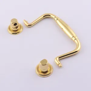 Gold Color 38*83mm Metal Wooden Jewelry Box Pull Handle